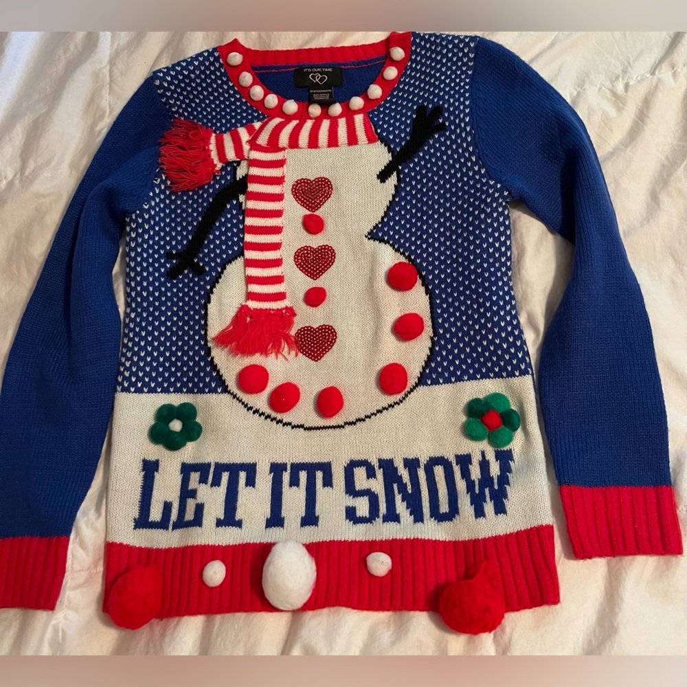 Festive vintage Christmas sweater, medium